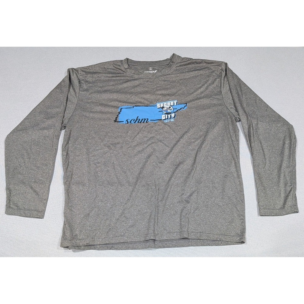 Sportswear Unlimited Shirt Mens XL Gray  Secret City Marathon Long Sleeve